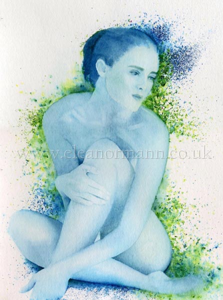 Repose is an original watercolour painting of a naked woman by artist Eleanor Mann