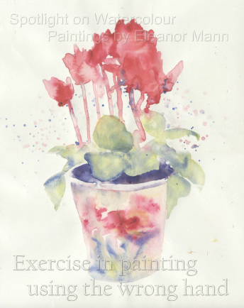Spotlight on Watercolour Painting Blog by Eleanor Mann Wrong Hand Painting Challenge
