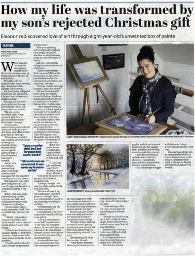 Halstead Gazette article about Suffolk Artist, Eleanor Mann