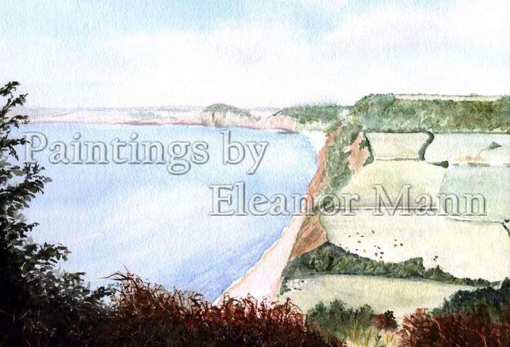 Watercolour painting of Sidmouth in Devon by Eleanor Mann