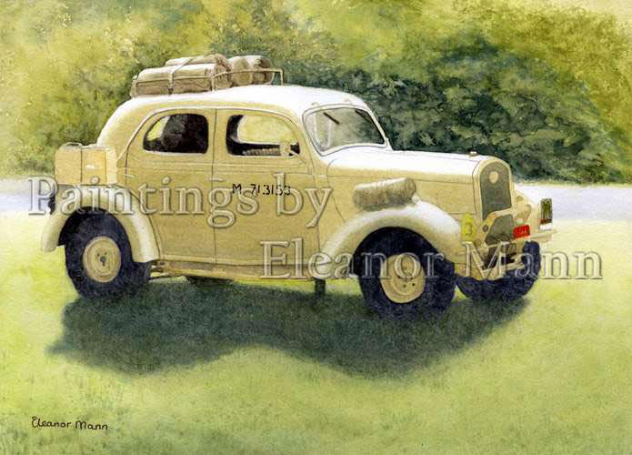 1941 Ford WOA1 Staff Car watercolour painting by Eleanor Mann Prints available