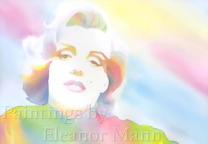 Marilyn Monroe Colourful Watercolour painting by Eleanor Mann