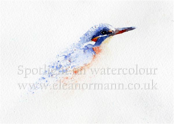 Original kingfisher in flight painting Product review by Eleanor Mann for MaimeriBlu Superior Watercolours
