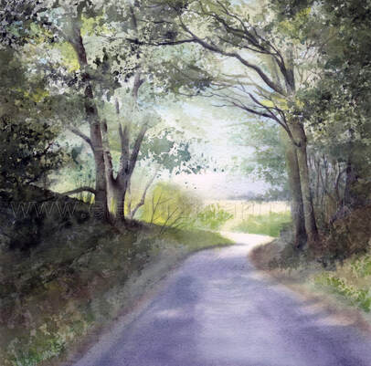 Late summer in England is an original watercolour painting by Suffolk artist Eleanor Mann The original is for sale. Prints are also sold