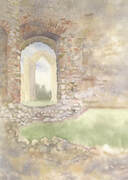 Abbey ruins at Leiston in Suffolk is an original watercolour painting by Suffolk artist Eleanor Mann The original is currently for sale. If you are interest in buying it, please contact me. Prints are also available.